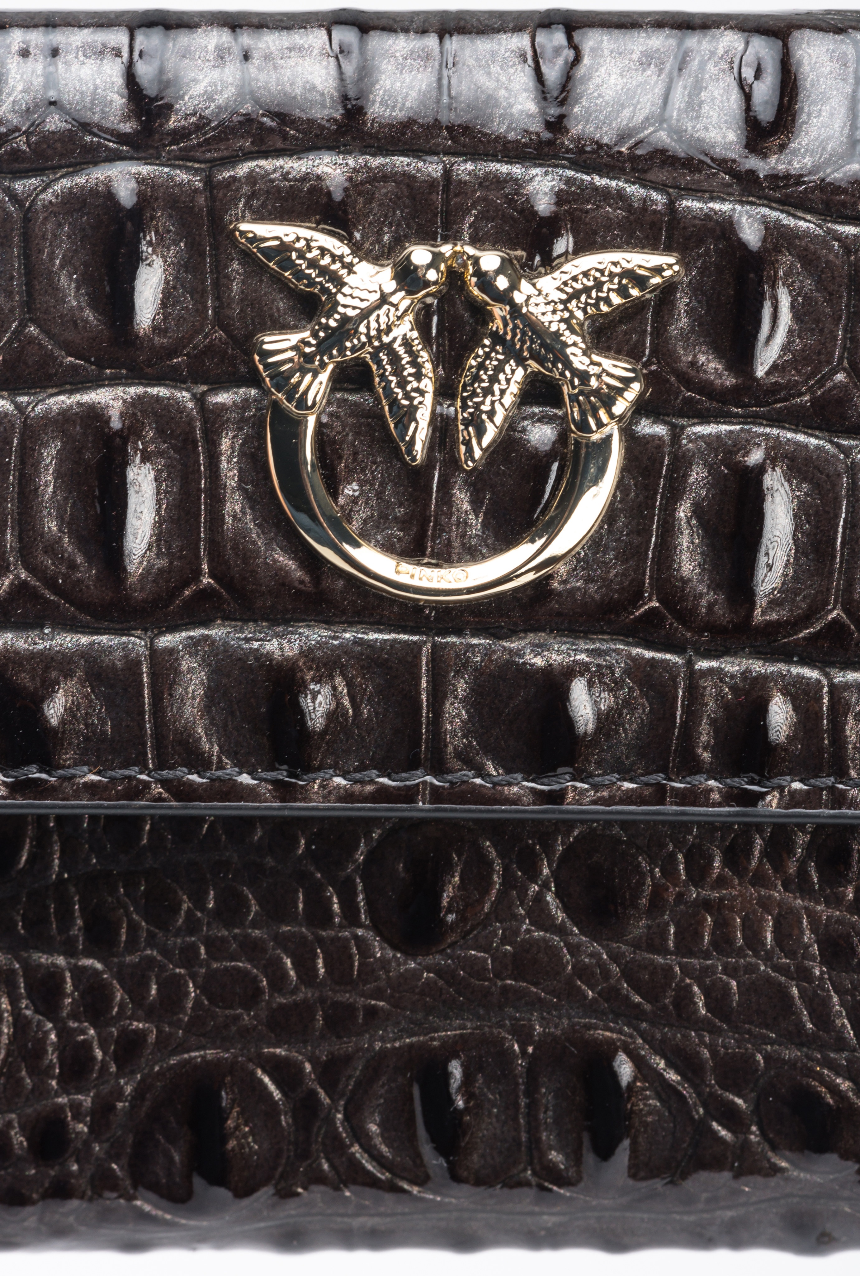 PINKO GALLERIA CROC-PRINT SMALL WALLET - 4