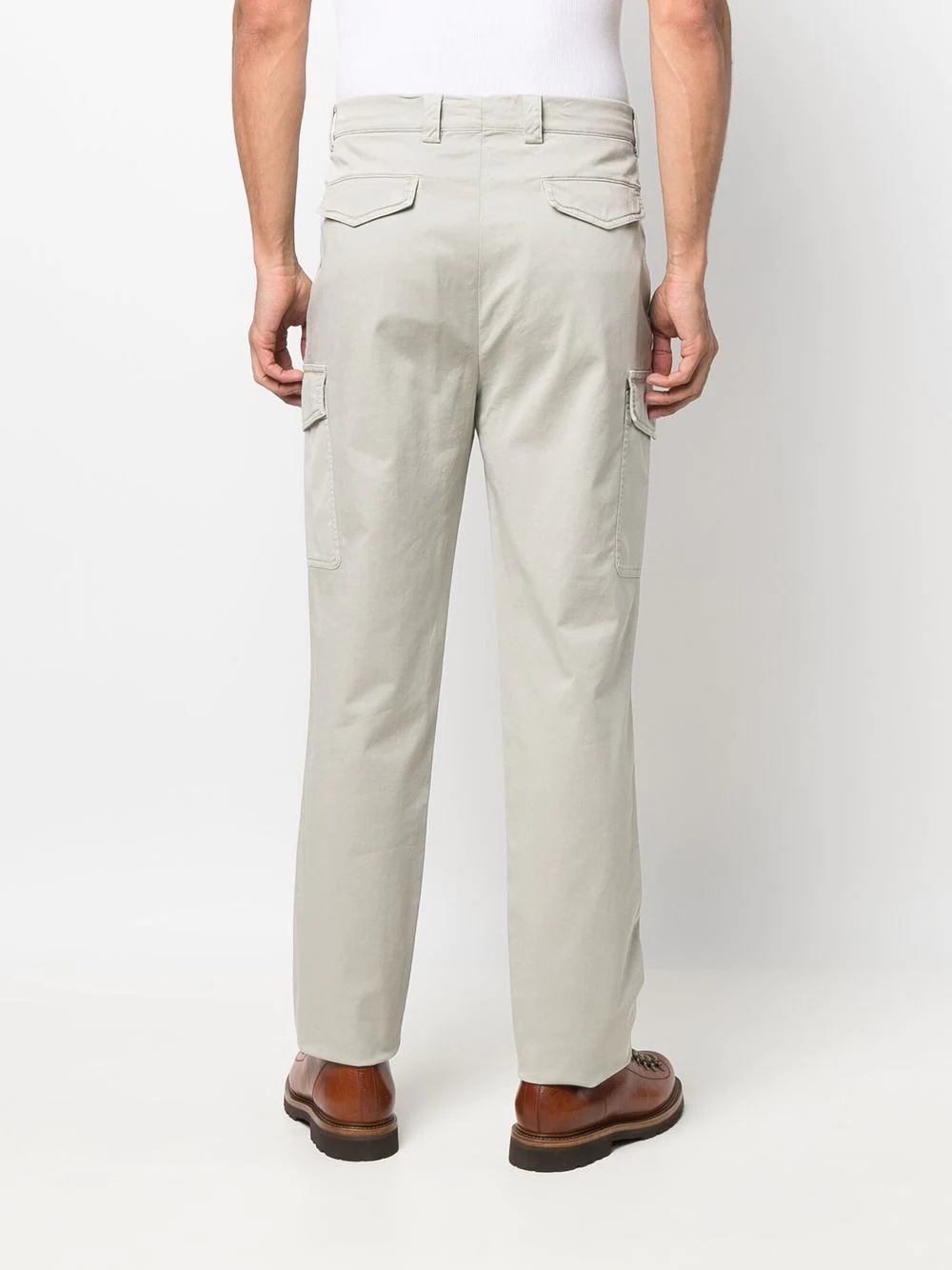 straight-leg cut chino trousers - 4