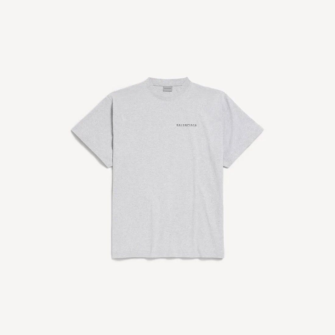 Men's Balenciaga Back Gradient Oversized T-shirt in Light Heather Grey - 1