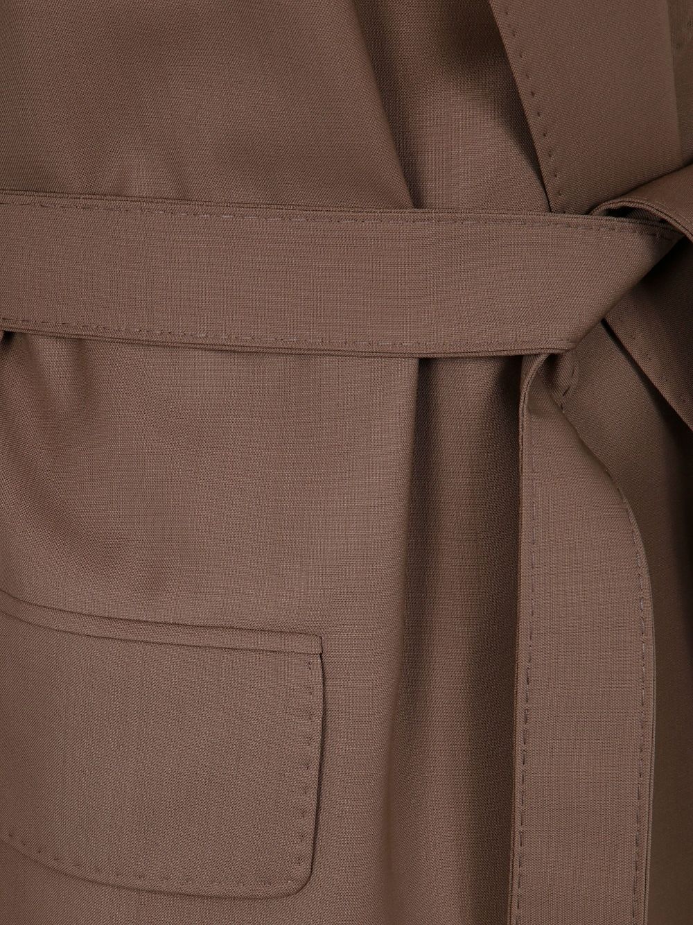 belted wool coat - 3
