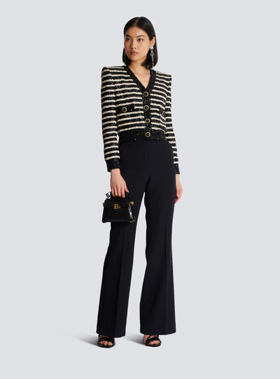 Balmain Short striped sequin jacket with 2 pockets outlook