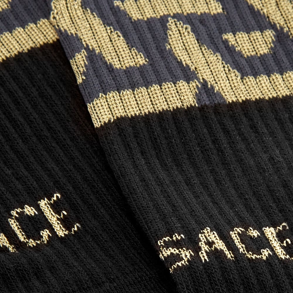 Versace Geometric Greek Band Sport Sock - 2