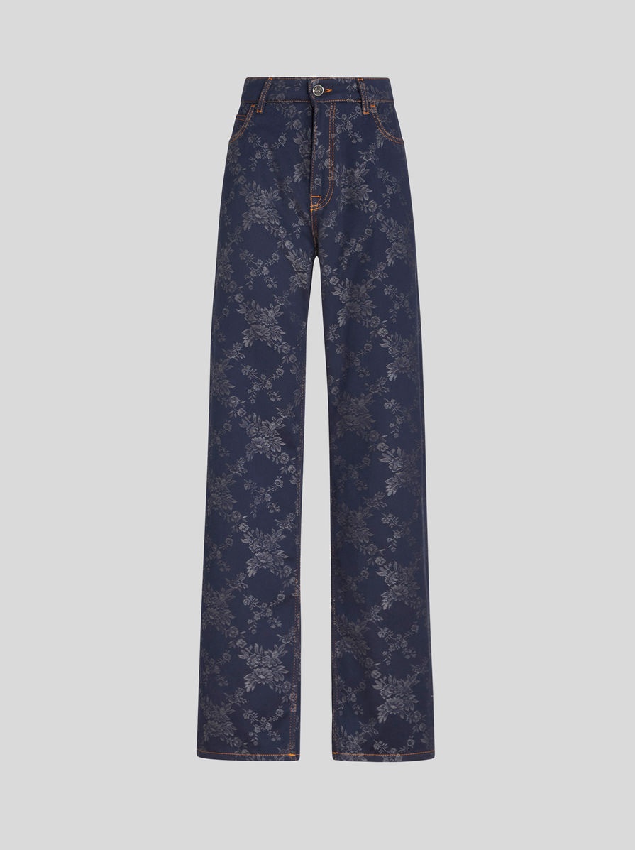 BAGGY JACQUARD JEANS - 1