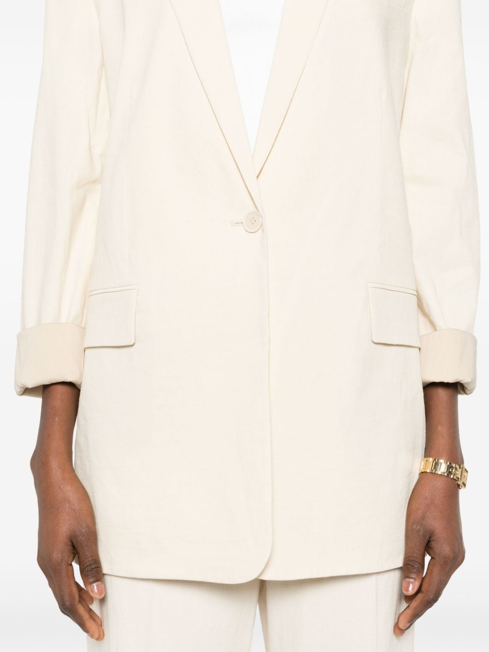 shawl-lapels single-breasted blazer - 5