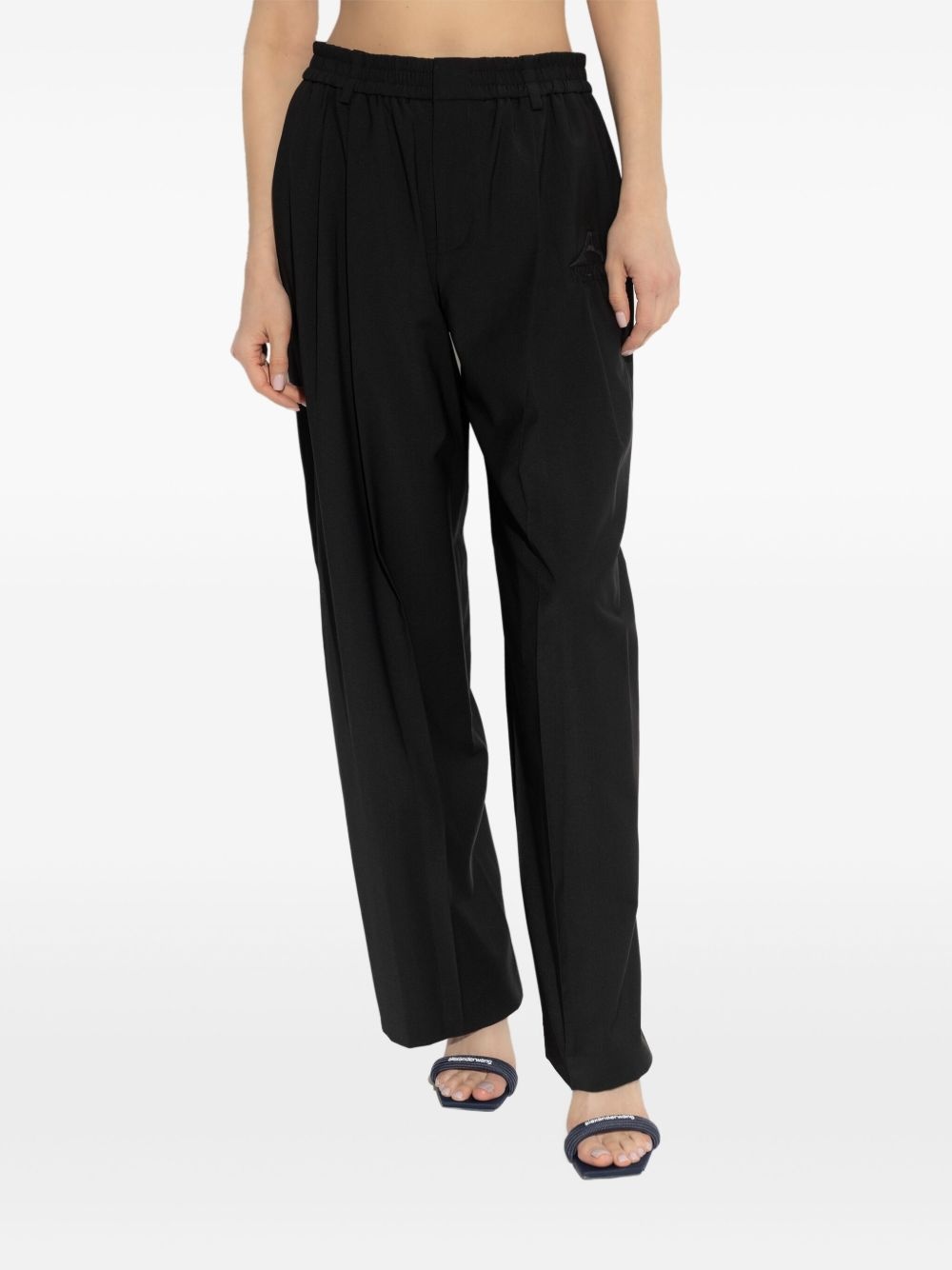 elasticated-waist tailored trousers - 3