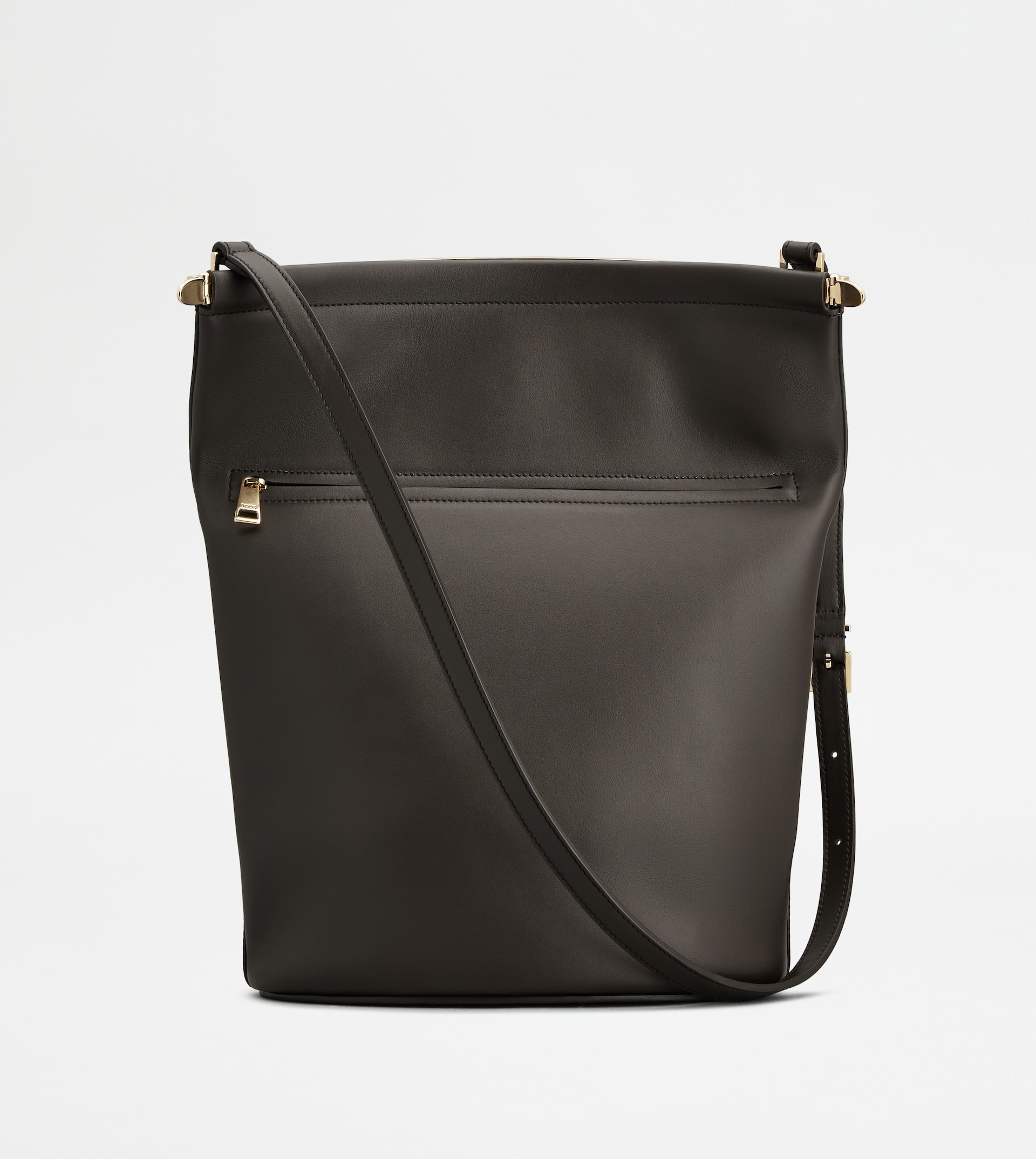 BUCKET BAG IN LEATHER SMALL - BROWN - 3