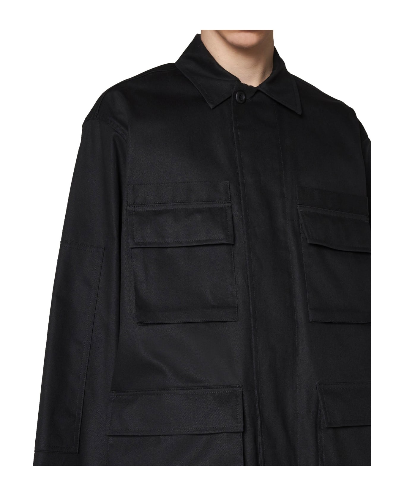 Multi-pocket Cargo Shirt Jacket - 4