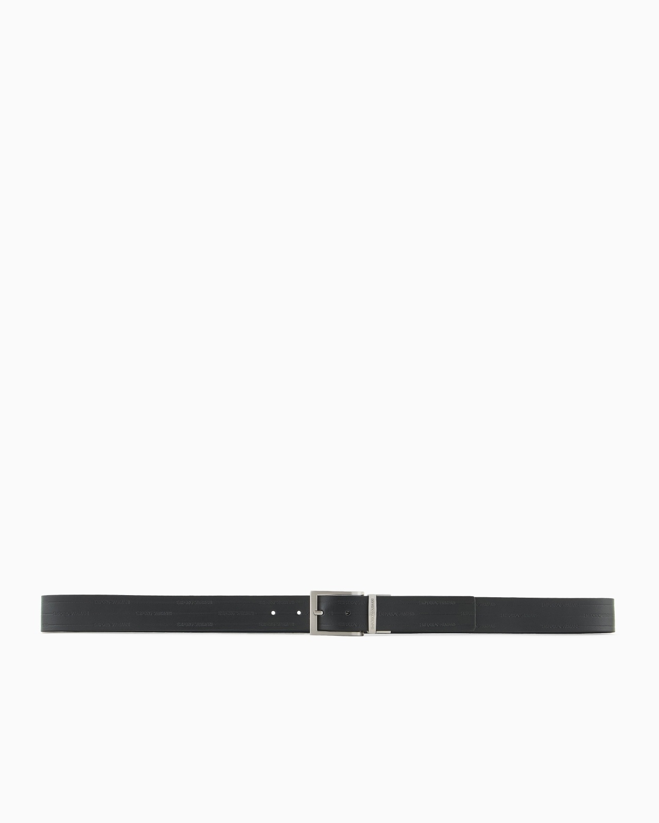 REVERSIBLE LEATHER BELT WITH EMBOSSED LOGO - 3