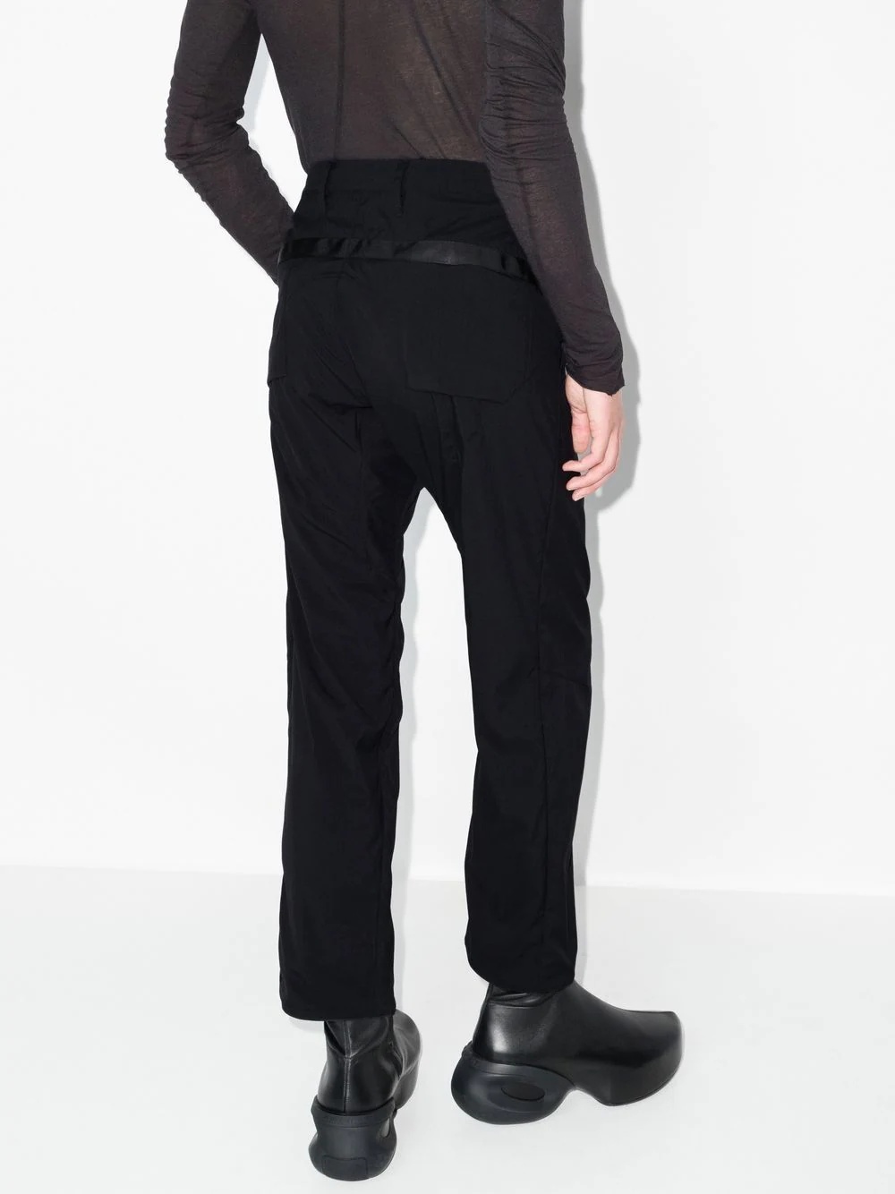 high-waisted straight leg trousers - 3