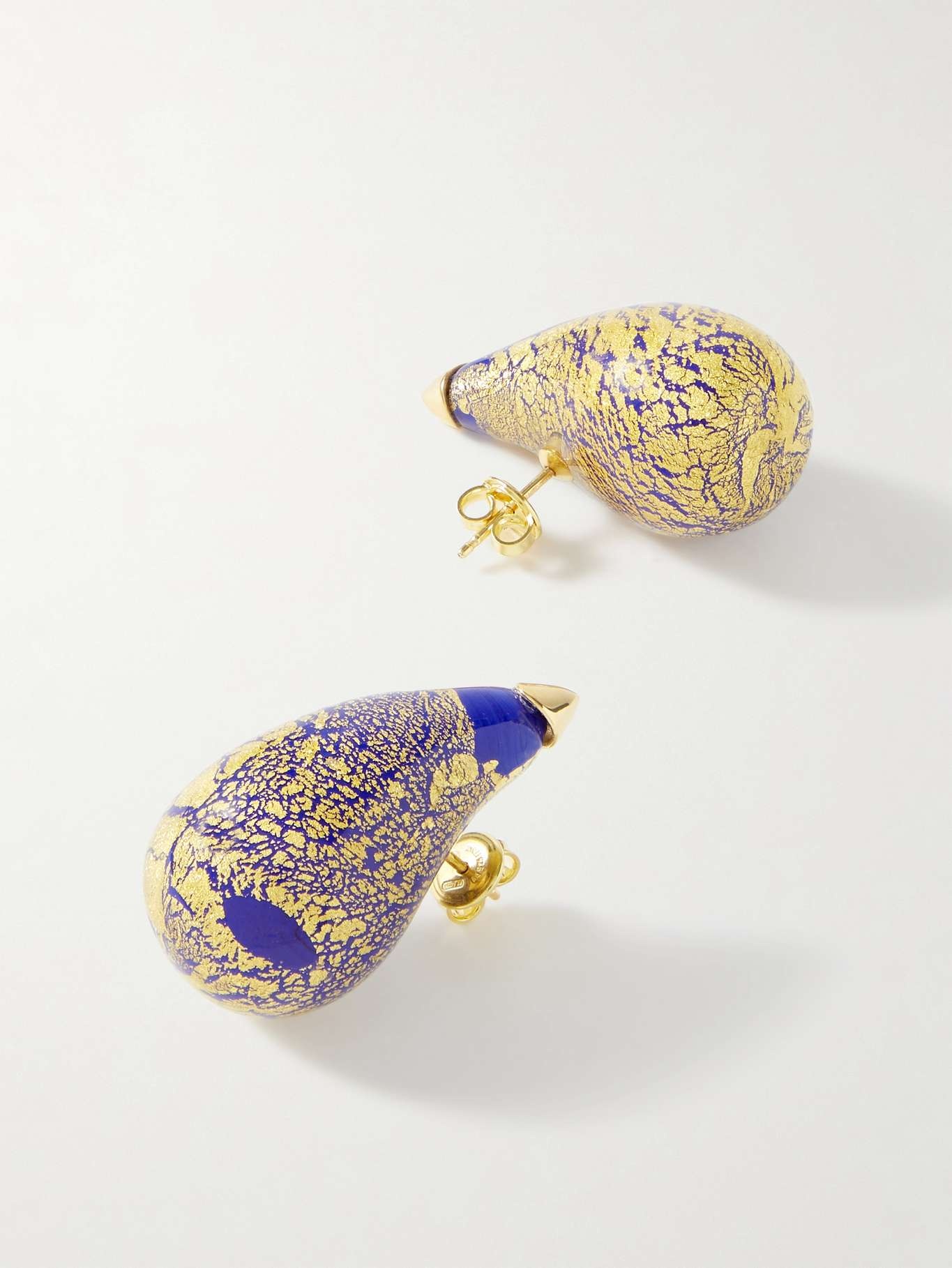 Resin and gold-tone earrings - 3