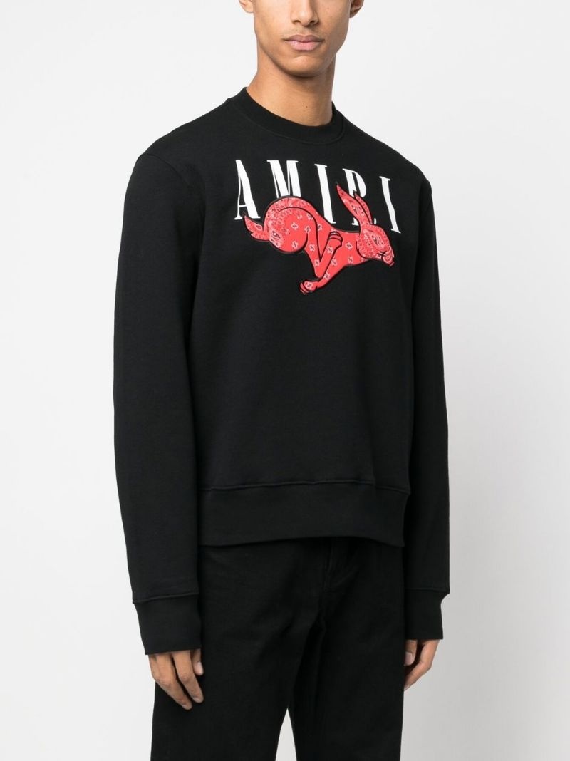 appliqué detail logo-print sweatshirt - 3