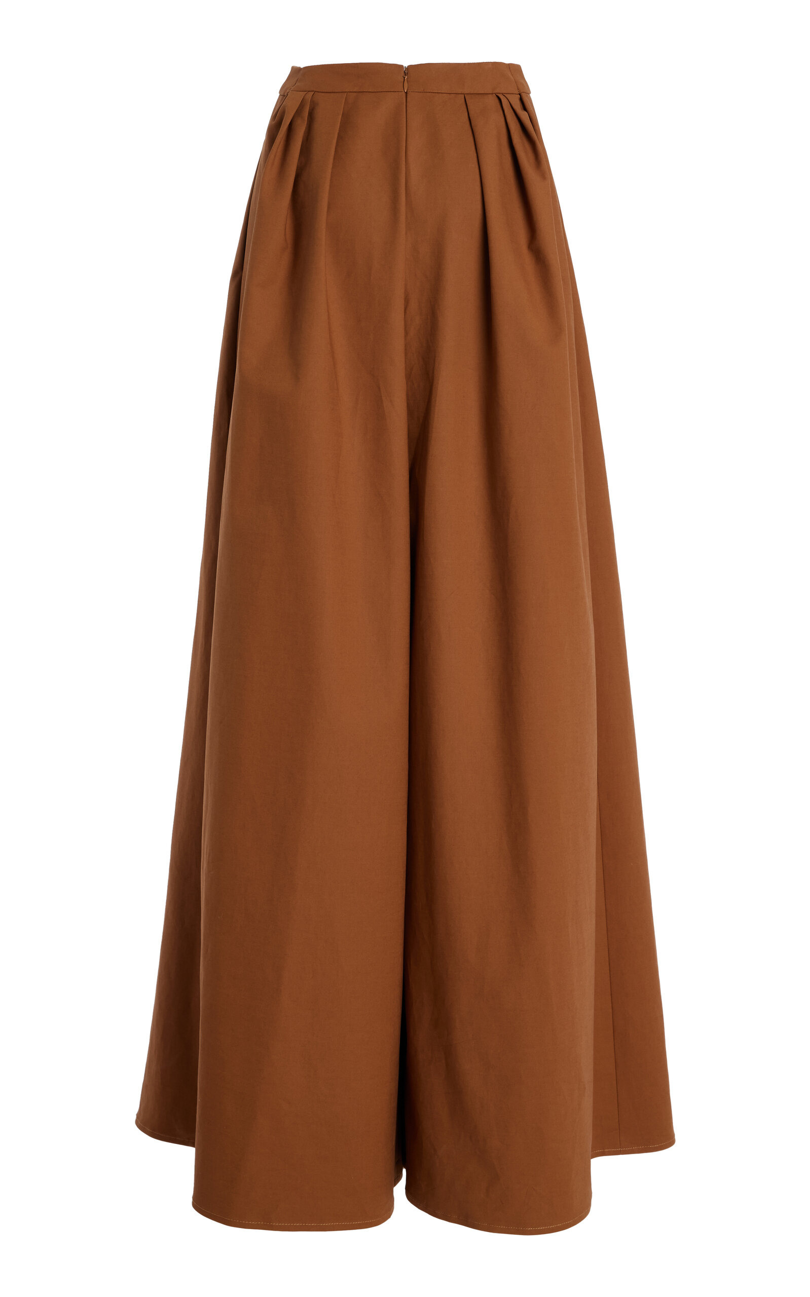 Stretch-Cotton Palazzo Pants tan - 6