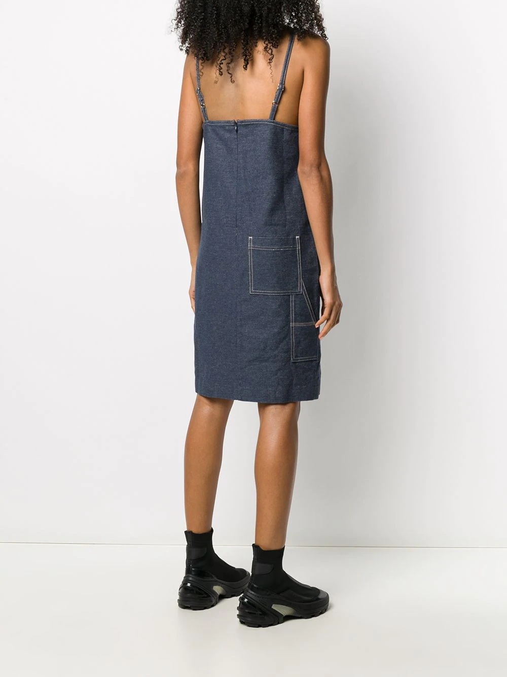 denim apron dress - 4