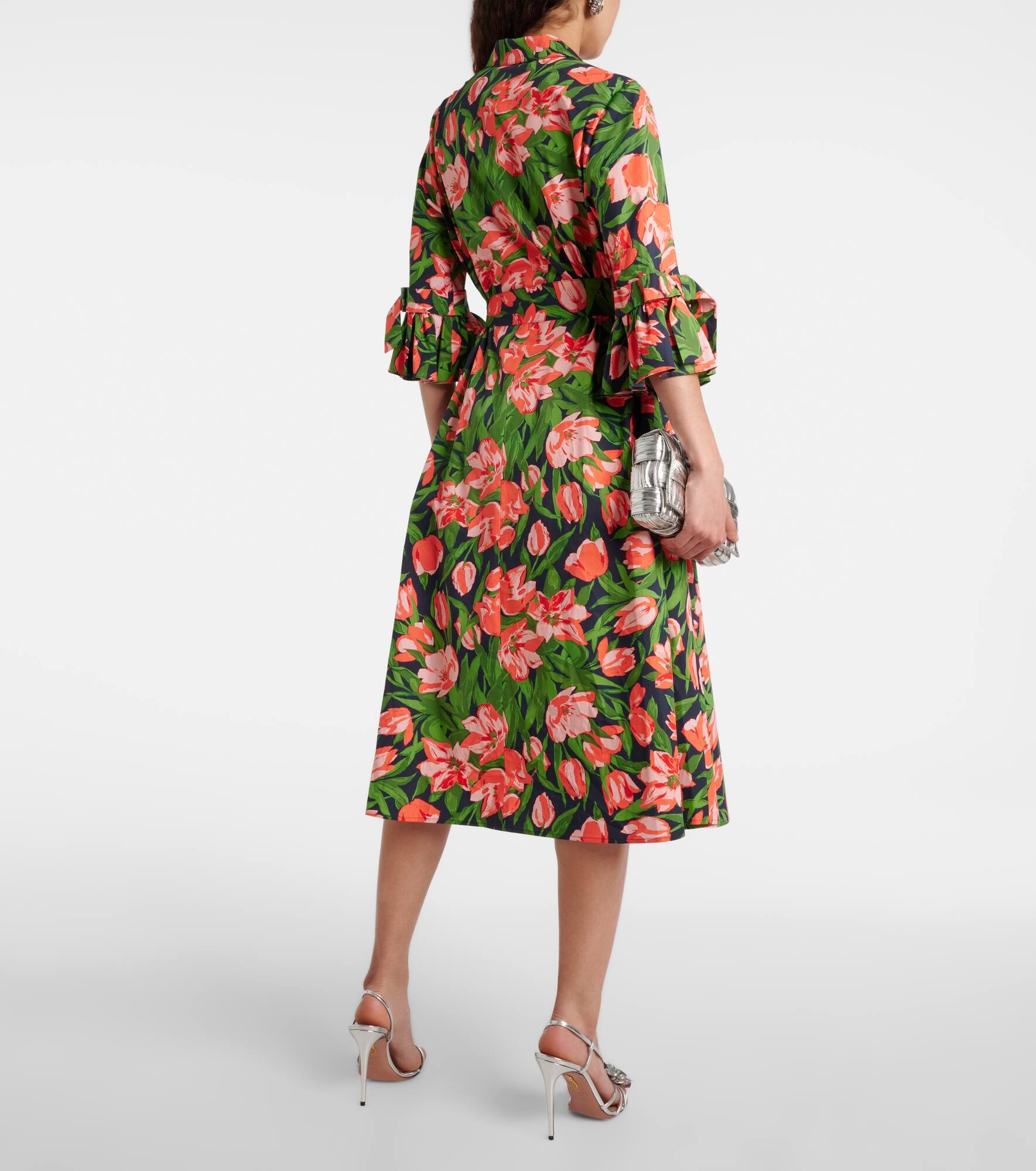 Bow-detail cotton-blend shirt dress - 3