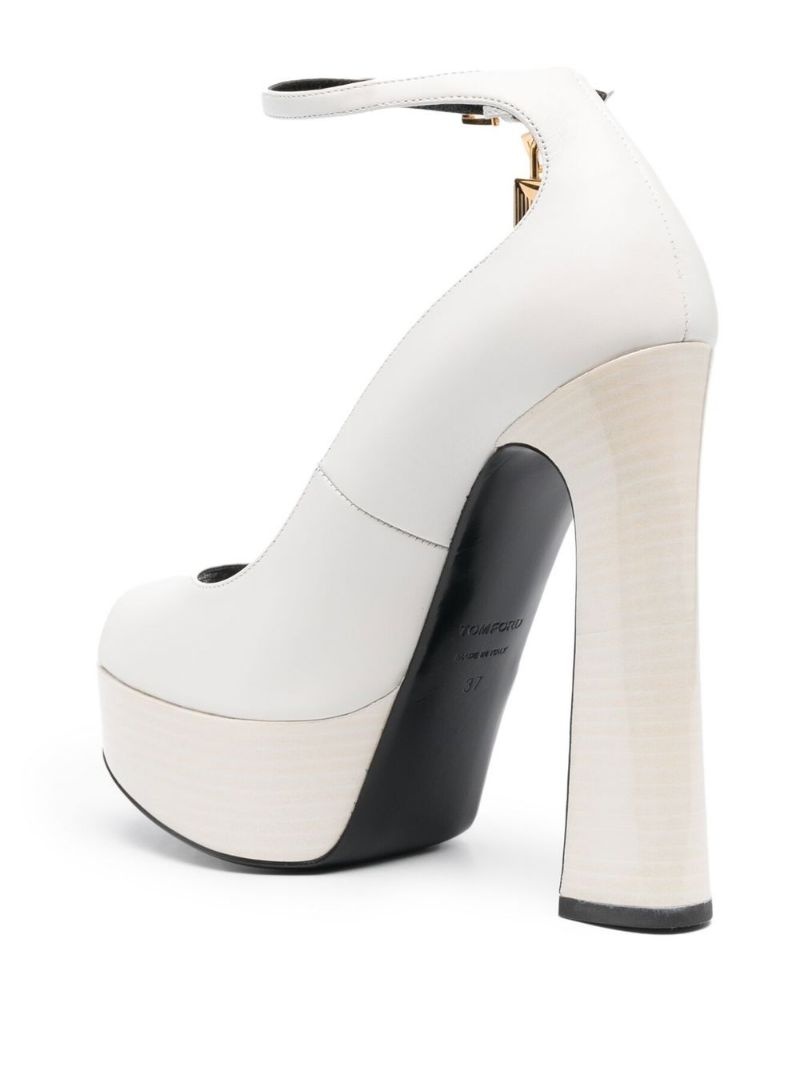 padlock charm platform pumps - 3
