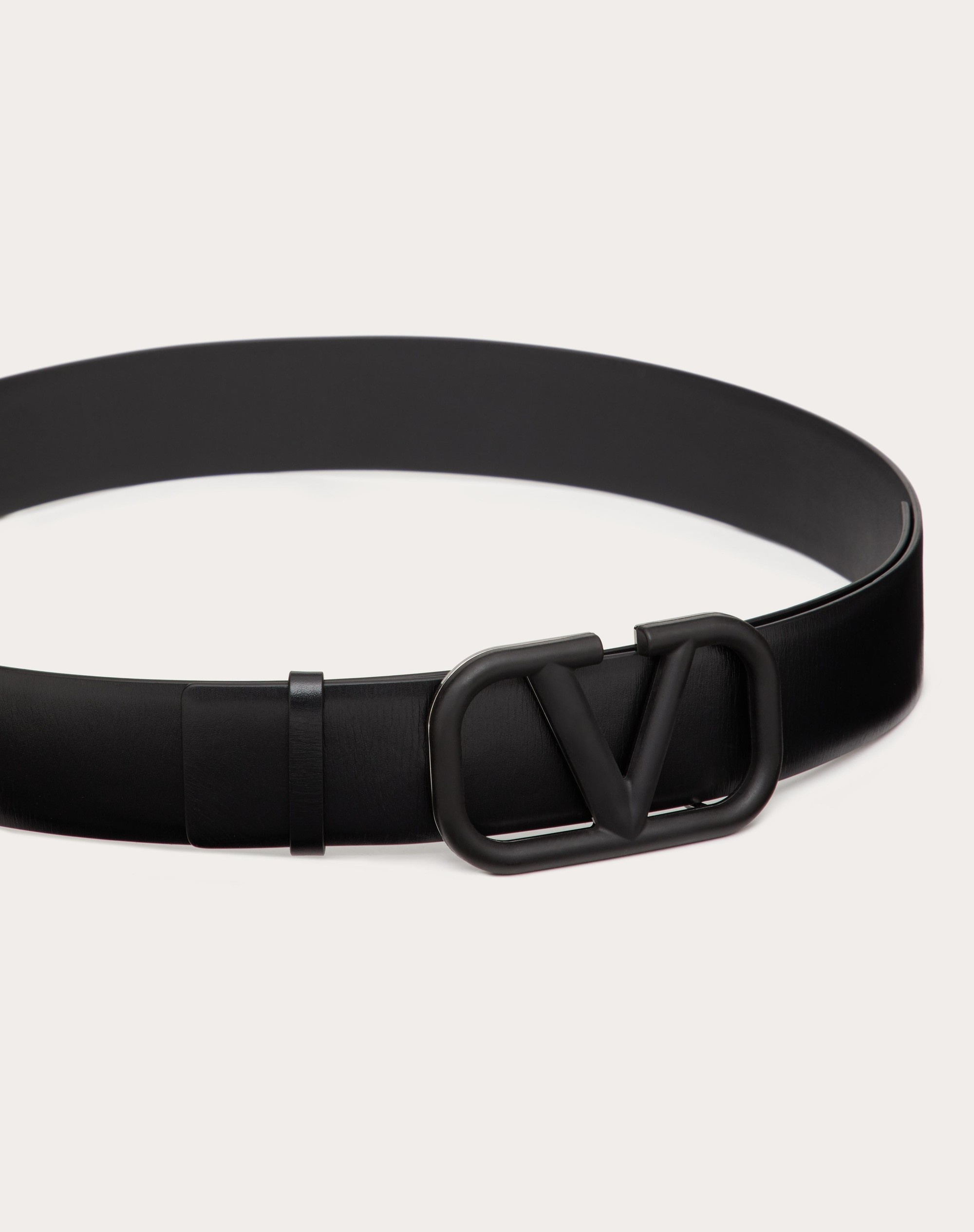 VLOGO SIGNATURE CALFSKIN BELT - 4