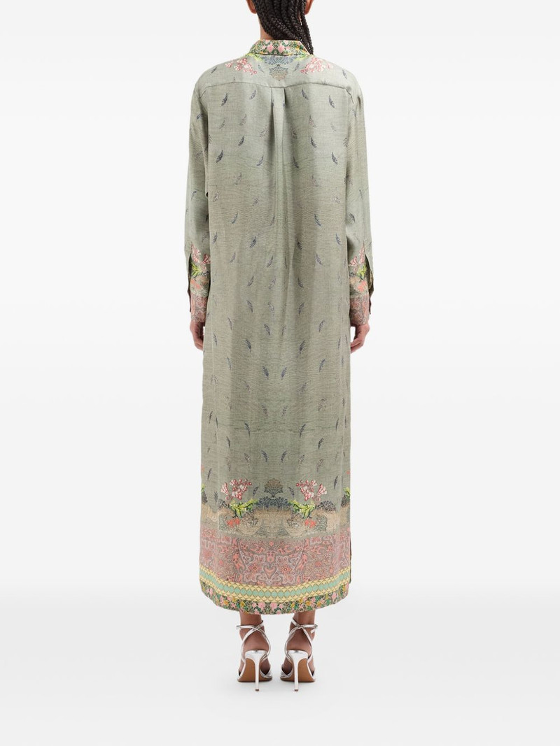 Aloe botanical-print maxi shirt dress 4