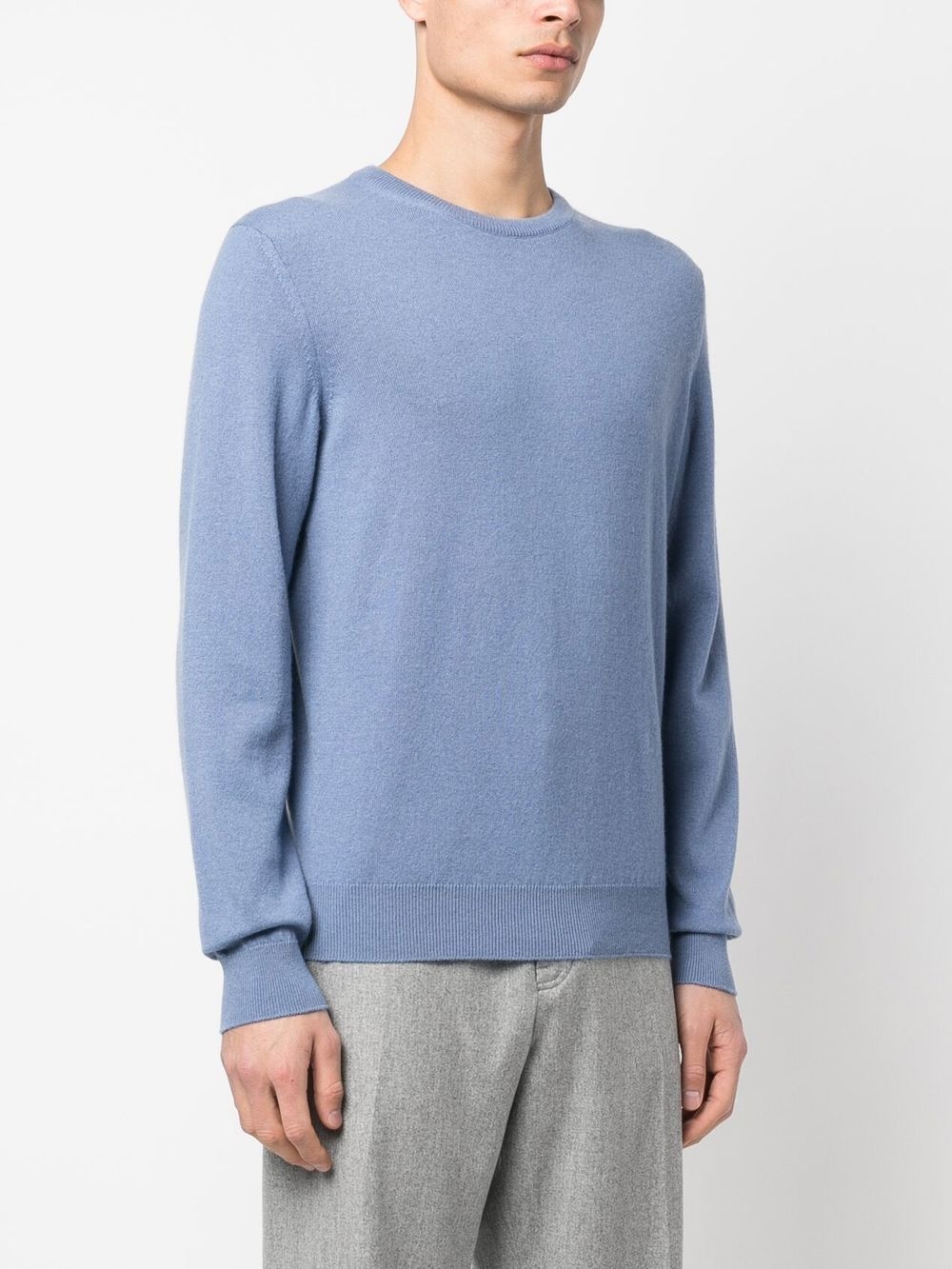 ribbed-knit crew neck sweater - 3