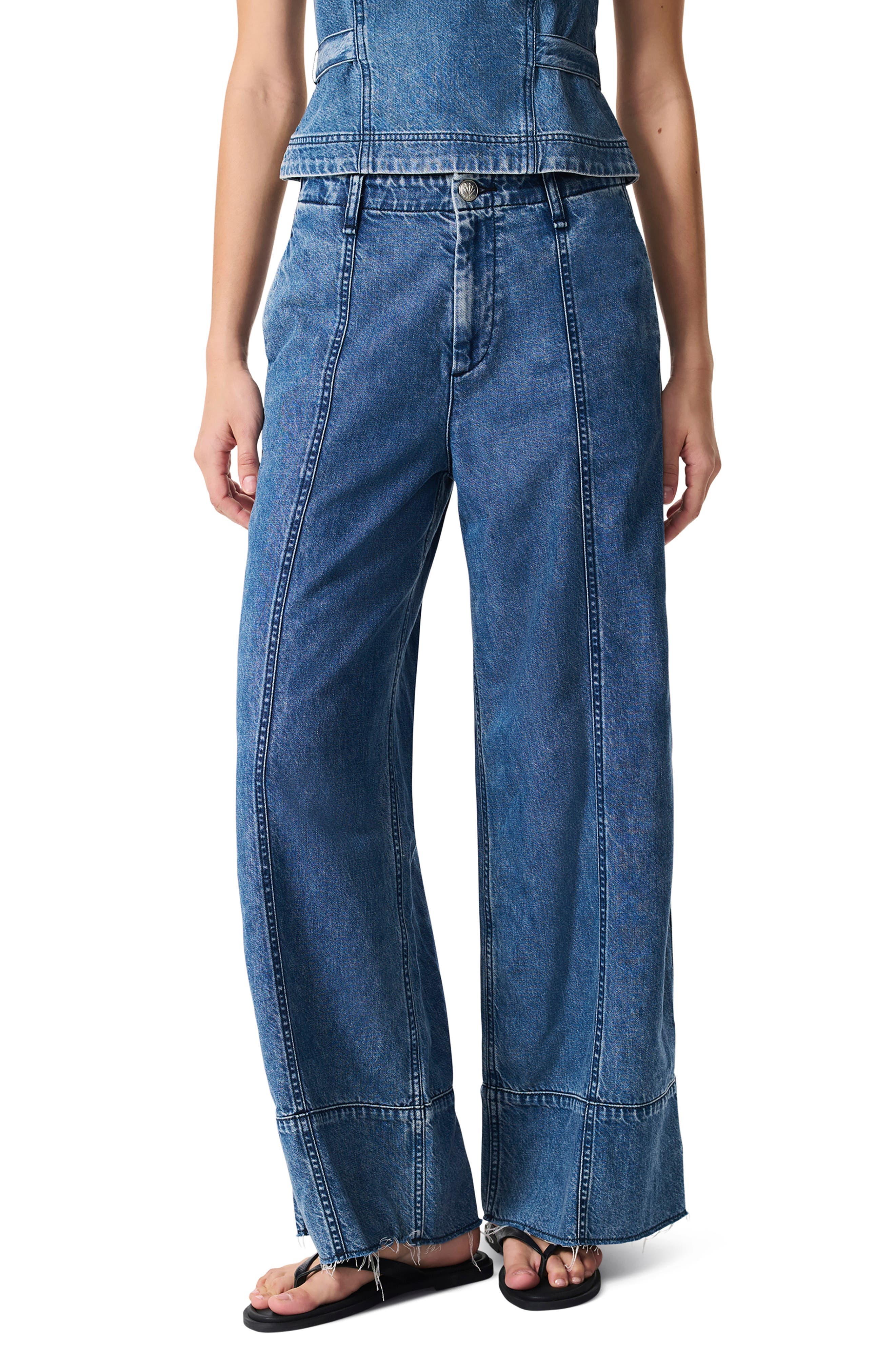 rag & bone Arianna High Waist Wide Leg Jeans in Beekman at Nordstrom - 1