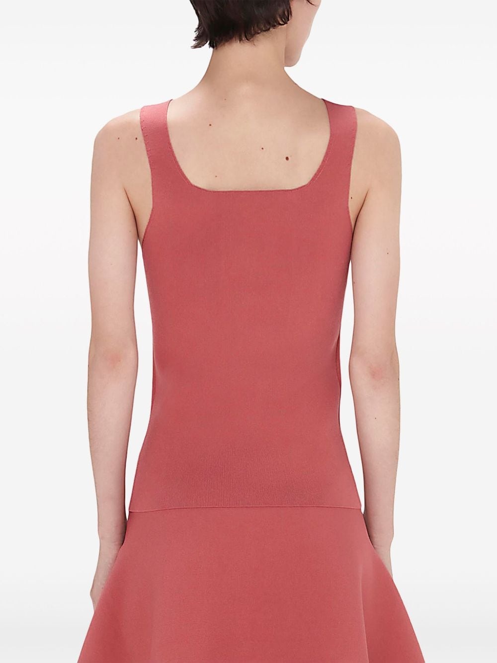 JW-embroidered ribbed tank top - 4