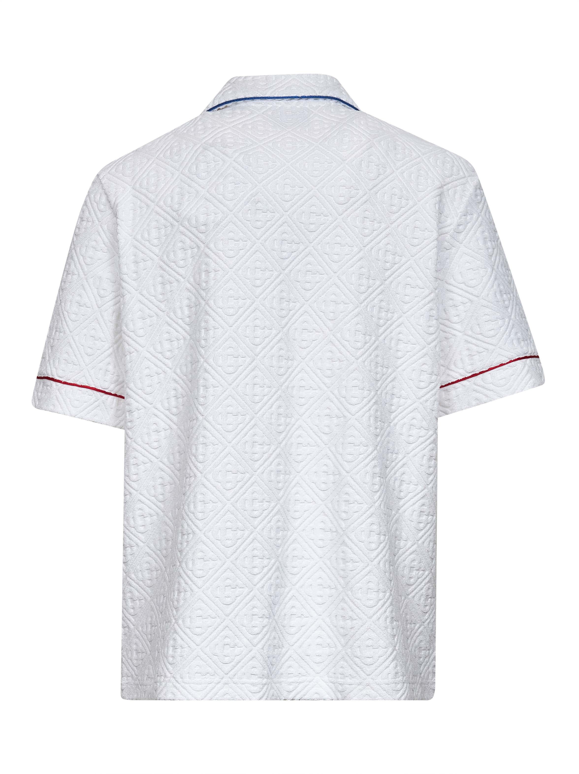 White Monogram Jacquard Towelling shirt - 2