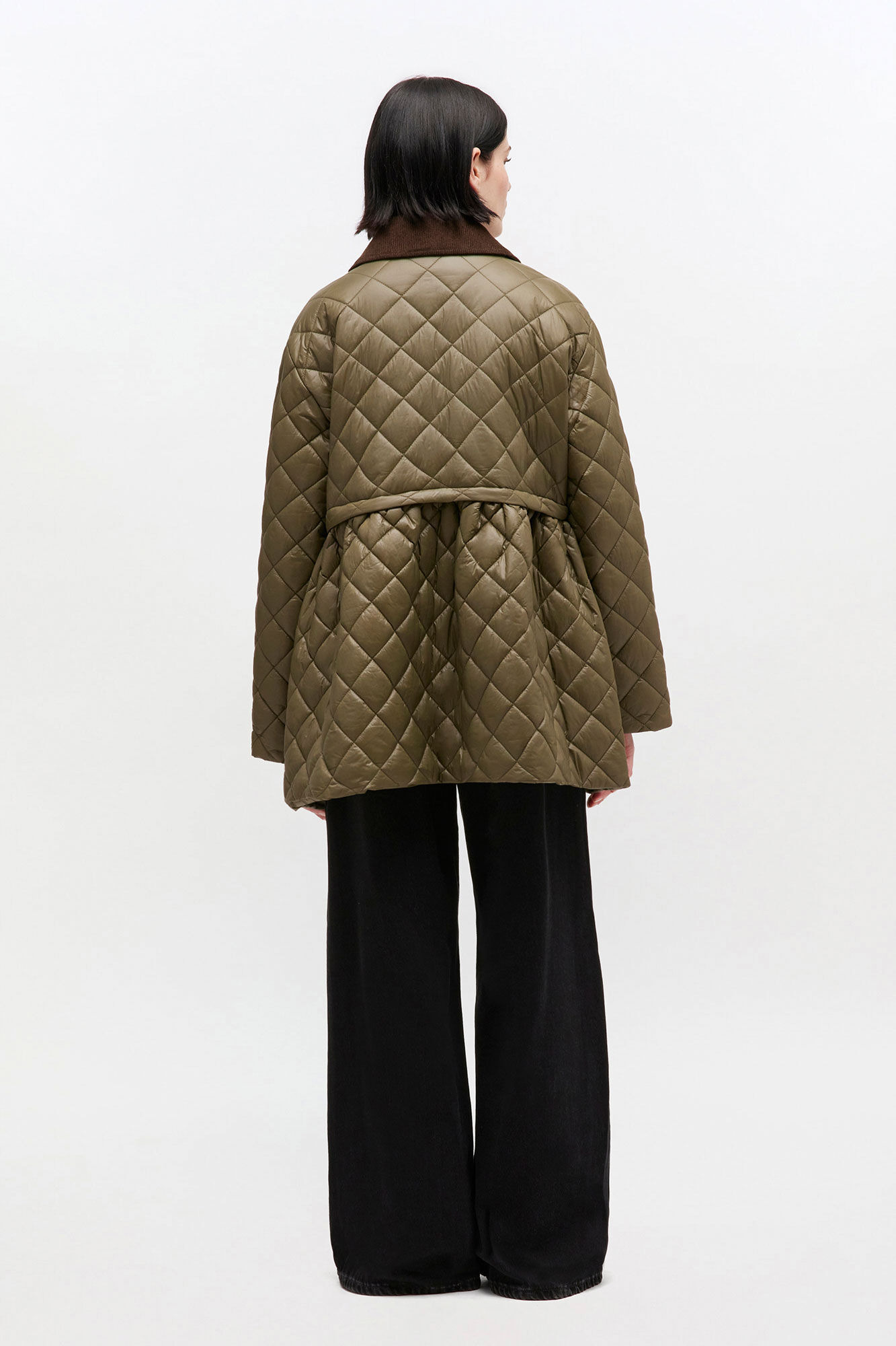 GREEN QUILT MIDI JACKET - 3