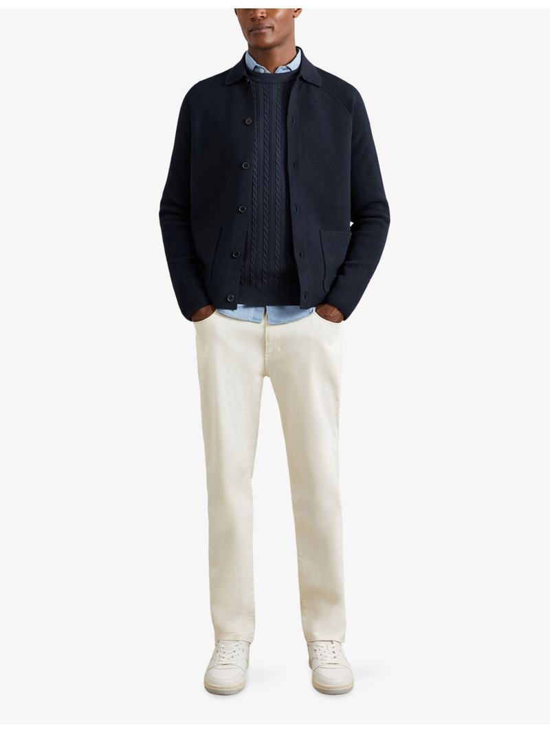 REISS Fitzgerald Side-Pocket Knitted Cardigan outlook