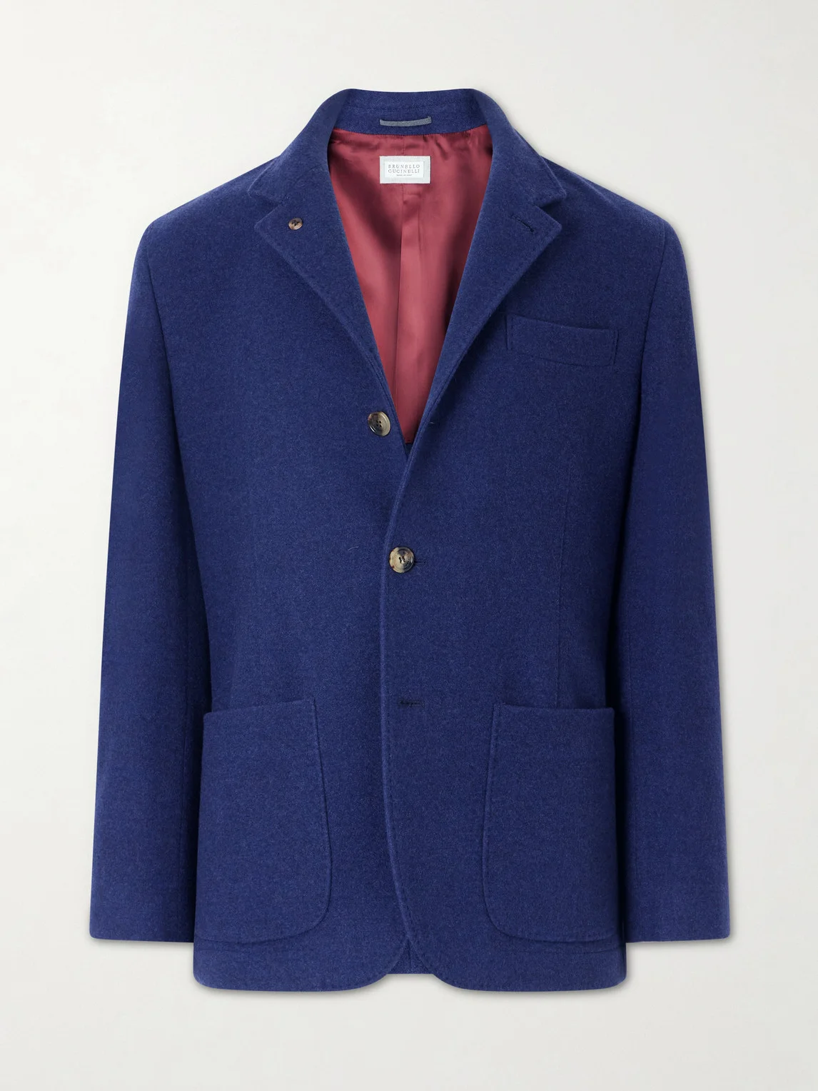 Unstructured Brushed-Cashmere Blazer - 1