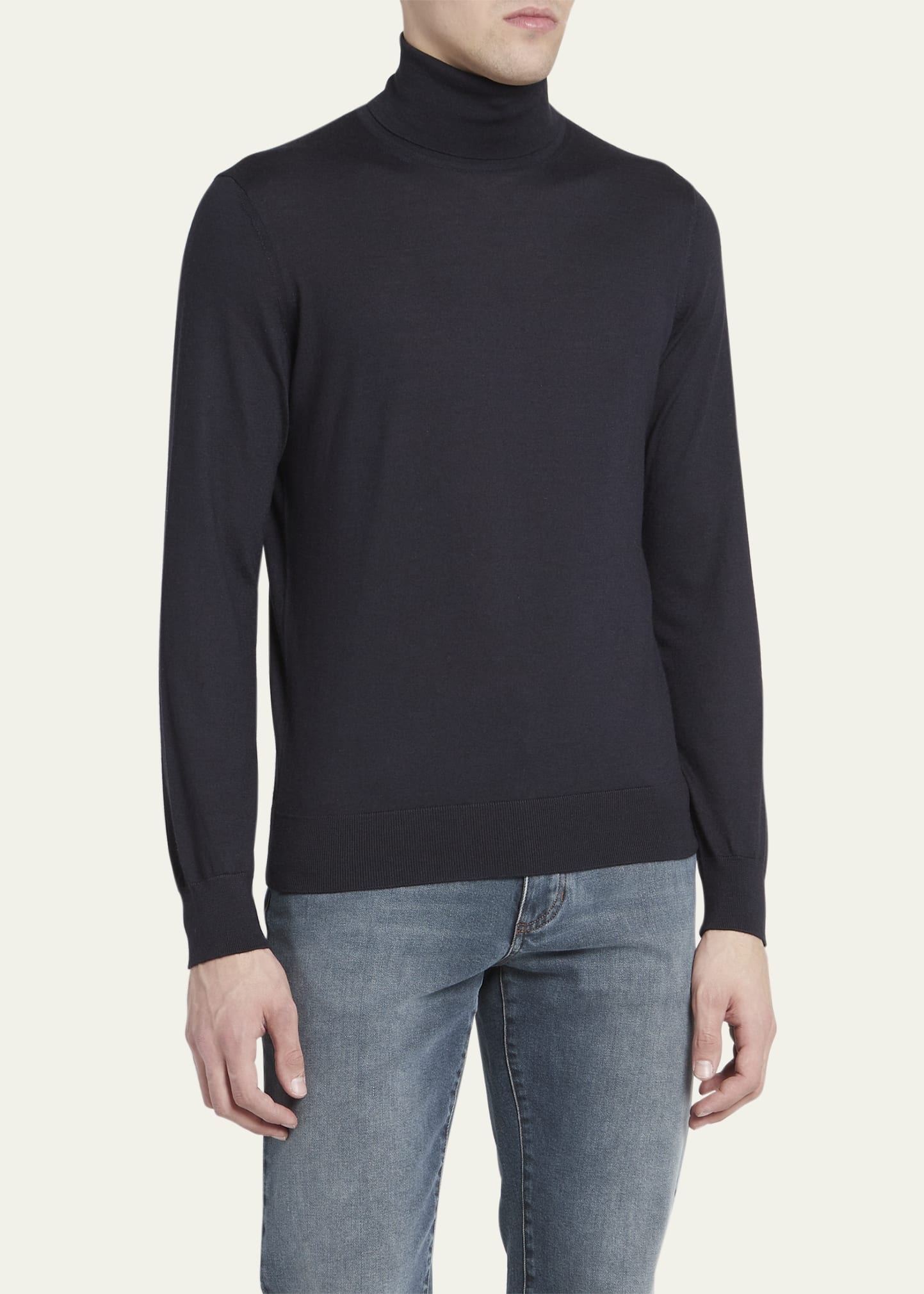 Men's Casheta Cashmere-Silk Turtleneck Sweater - 4