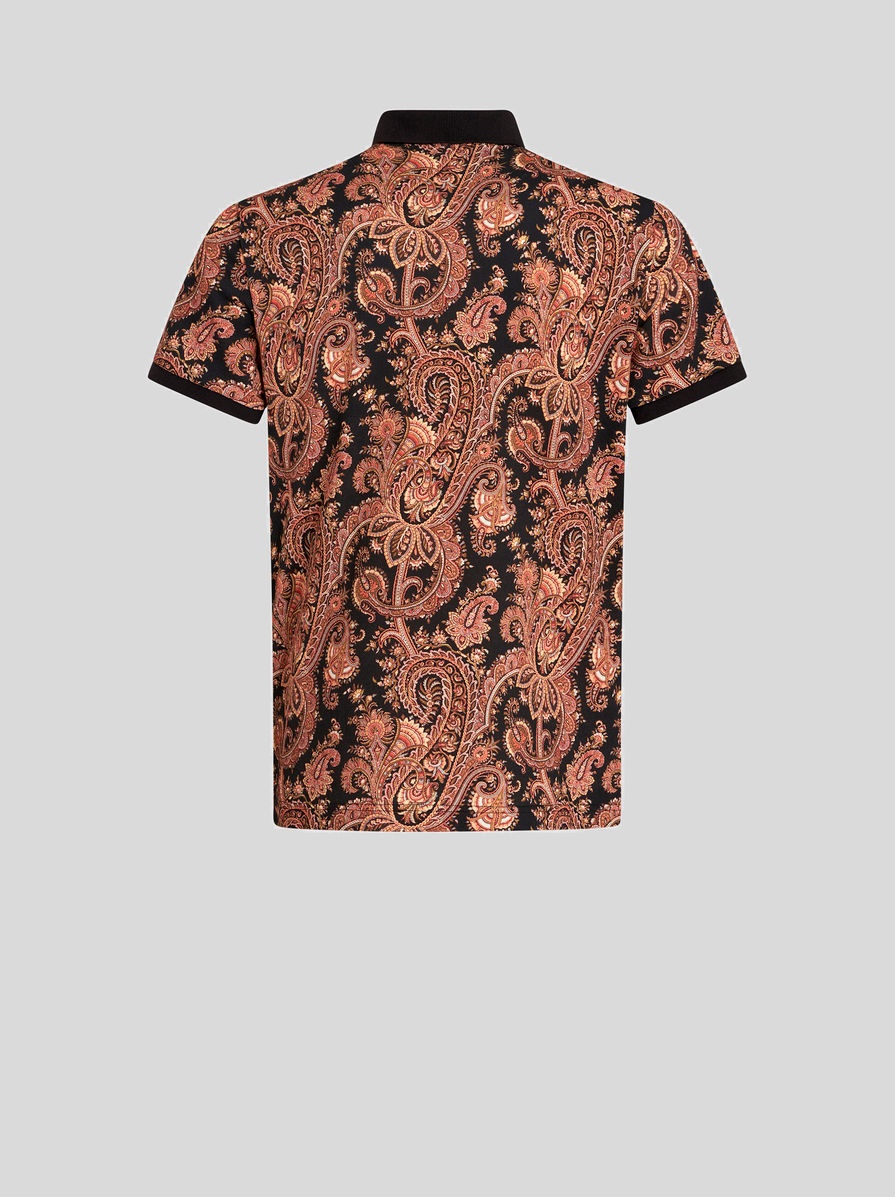 PAISLEY COTTON POLO SHIRT - 5