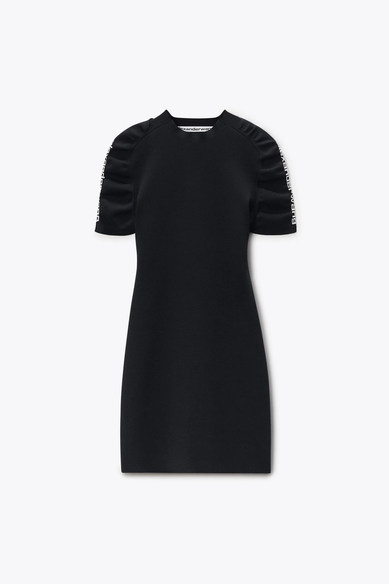 ruched logo mini dress - 1