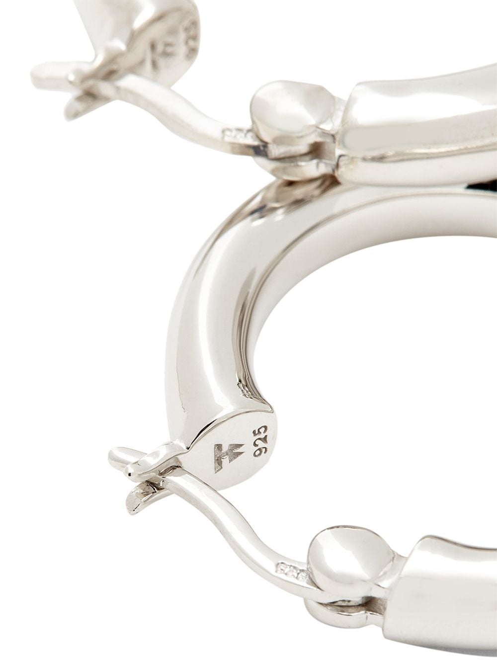 medium classic thick hoop earrings - 3