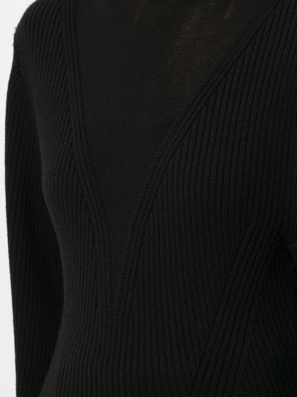 backless ribbed-knit jumper - 5