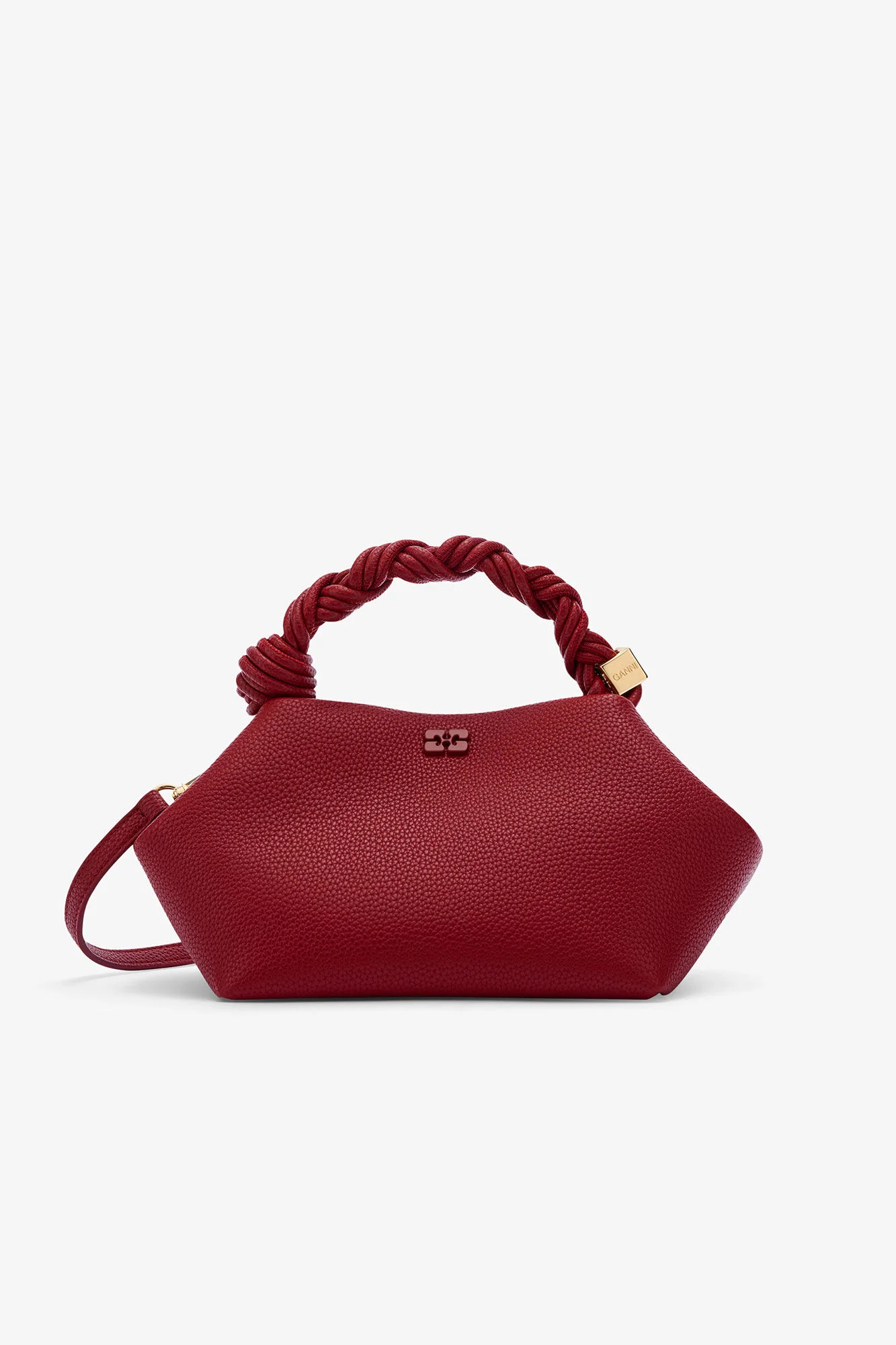 RED GRAINED SMALL BOU BAG - 1