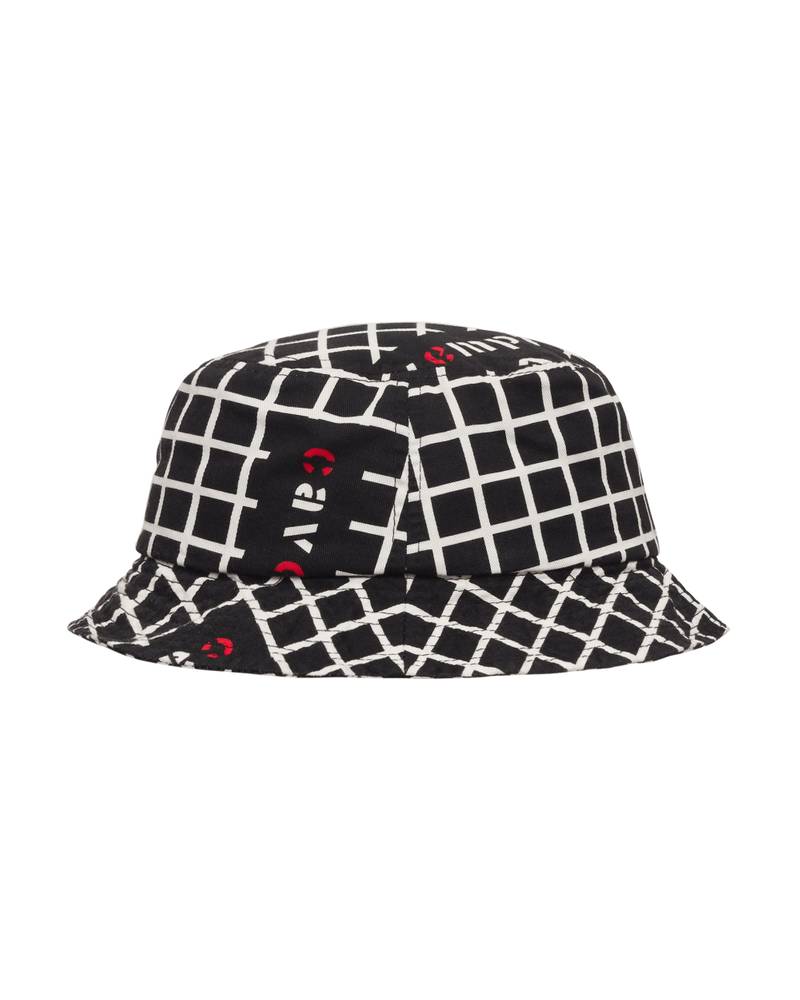 Grid Bucket Hat Black 3