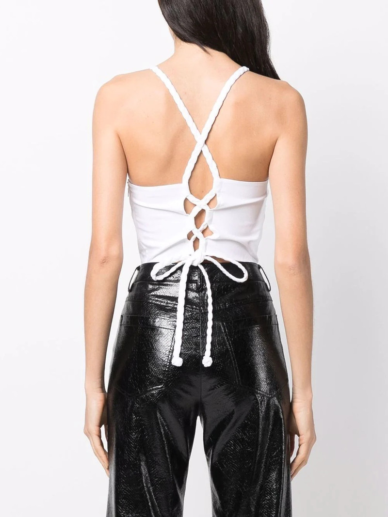 lace-up halterneck top 4