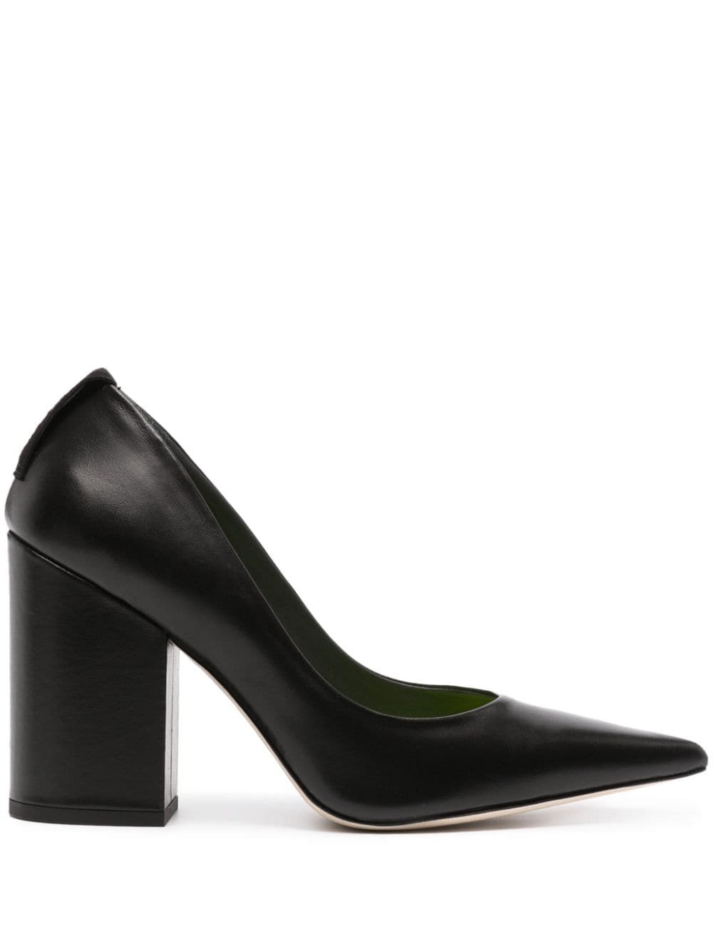 100mm pointed-toe leather pumps - 1