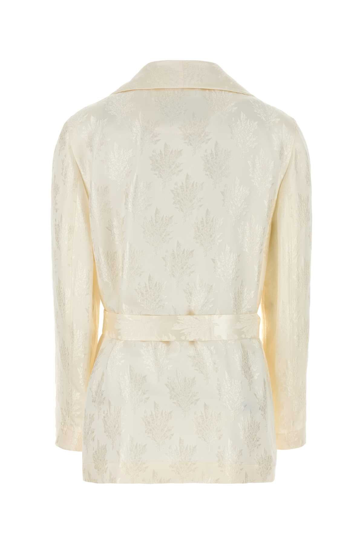 Fendi Women White Silk Blazer - 2