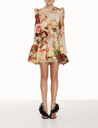 Zimmermann LUMINOSITY RUCHED MINI DRESS | REVERSIBLE