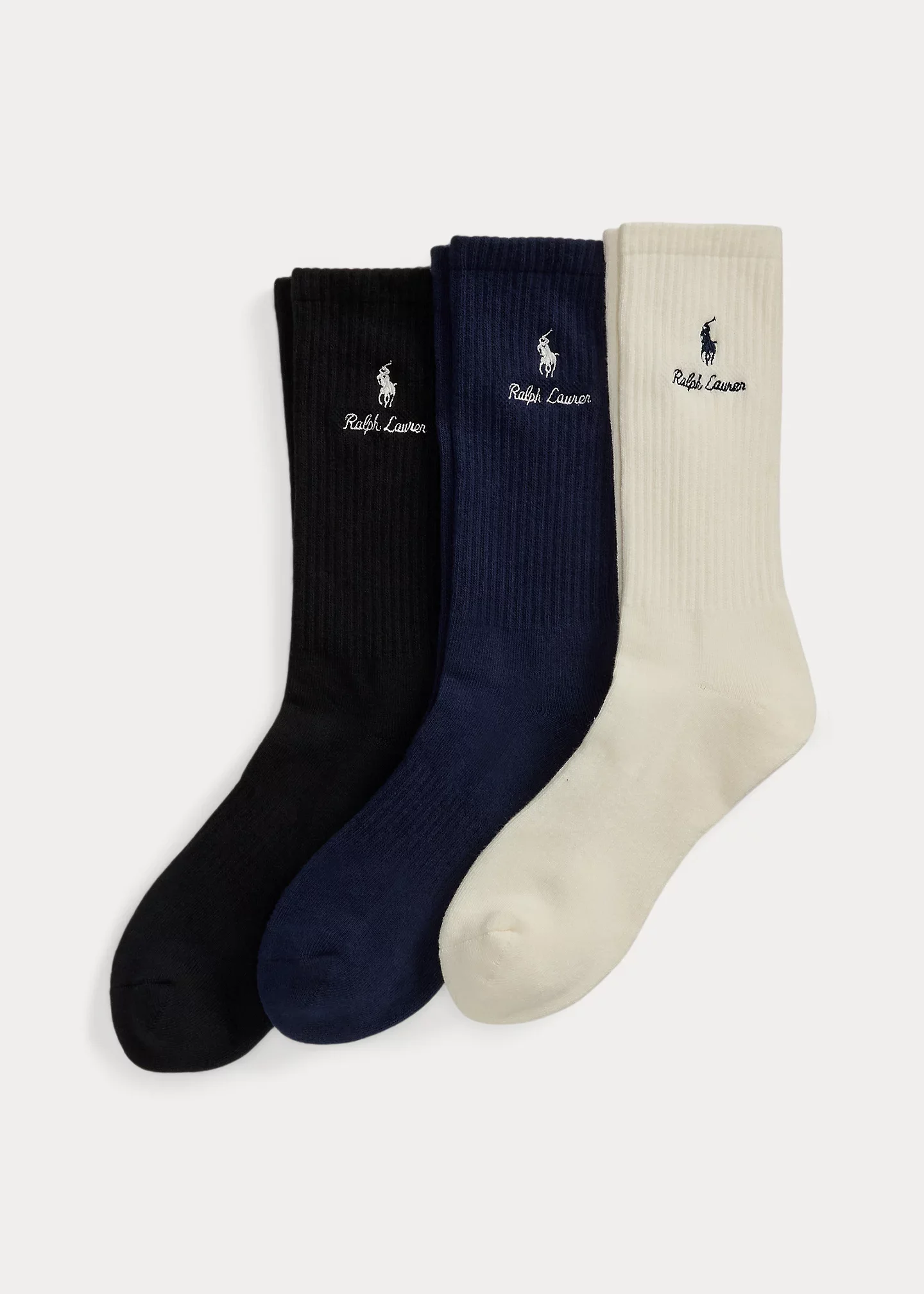 Logo Cotton-Blend Crew Sock 3-Pack - 1