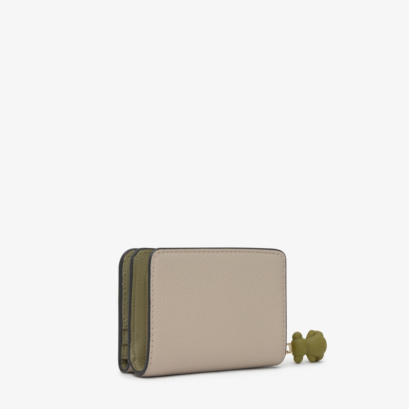 TOUS Medium taupe and green Card wallet TOUS Doble Audree Saffiano outlook