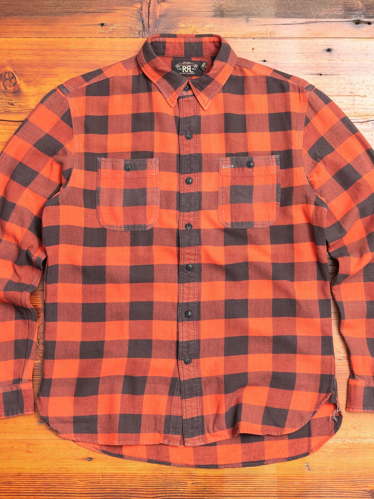 Buffalo Check Work Shirt in Red - 1