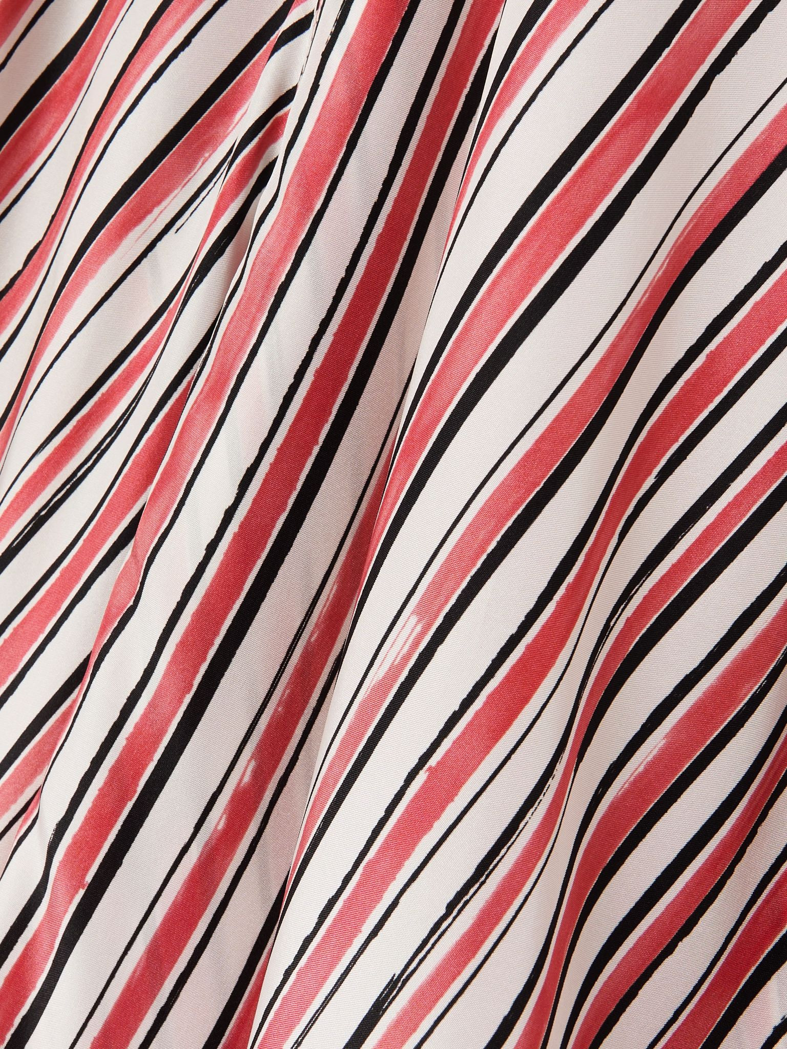 Knotted paneled striped silk-habotai maxi dress Multi - 4
