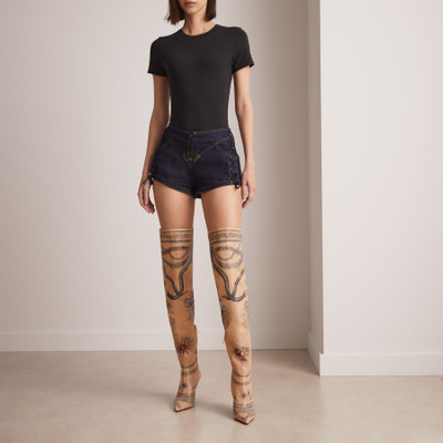 JIMMY CHOO Jimmy Choo / Jean Paul Gaultier Over The Knee Boot 90
Beige Tattoo Printed Leather Over-The-Knee Boo outlook