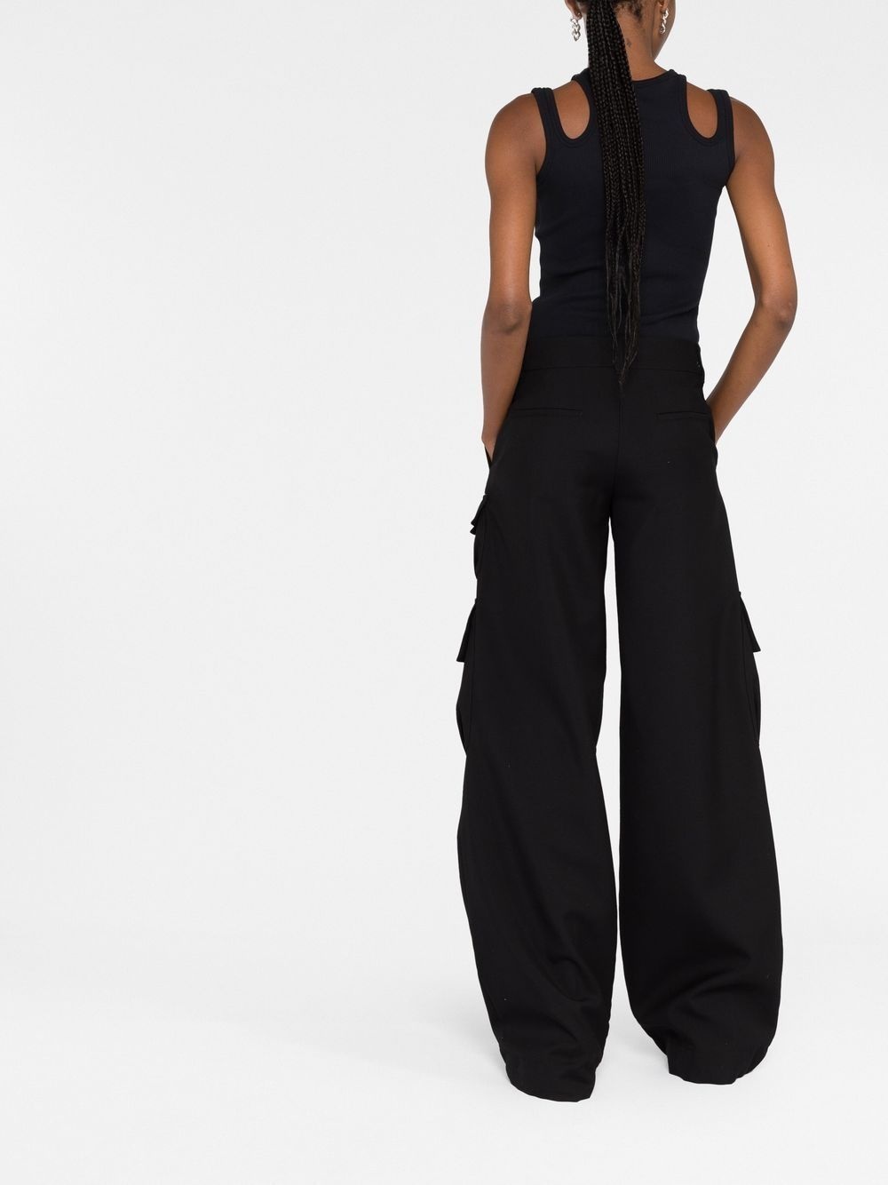 wide-leg cargo pants - 4