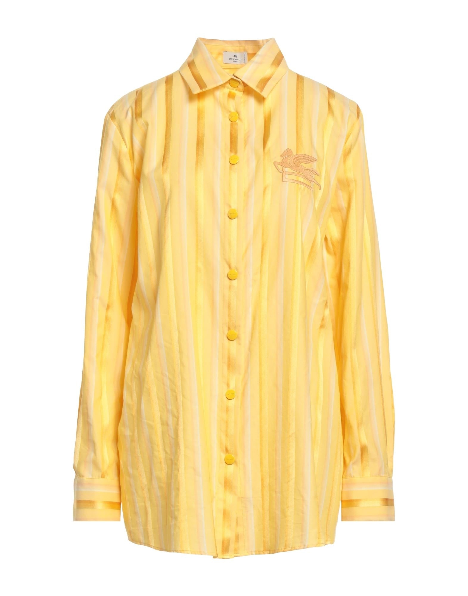 Yellow Women's Striped Shirt - 1