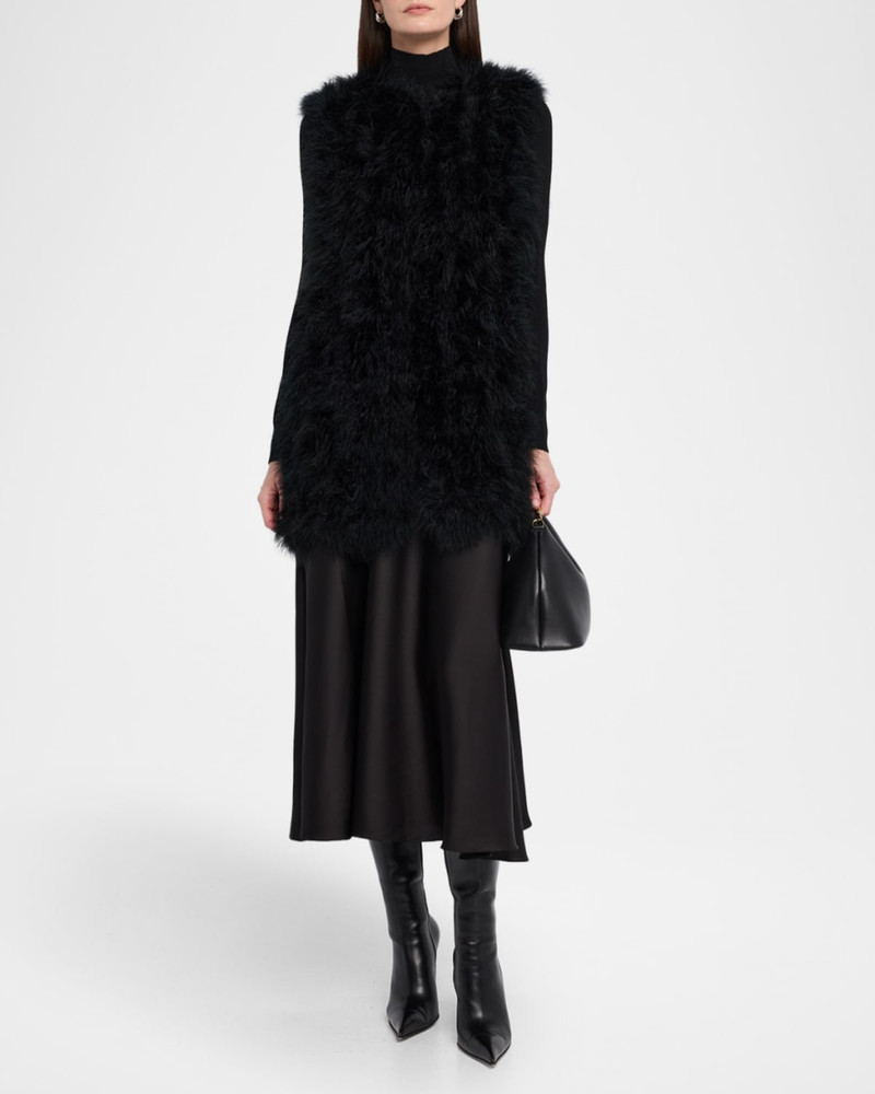 Yves Salomon Cropped Feather Gilet outlook