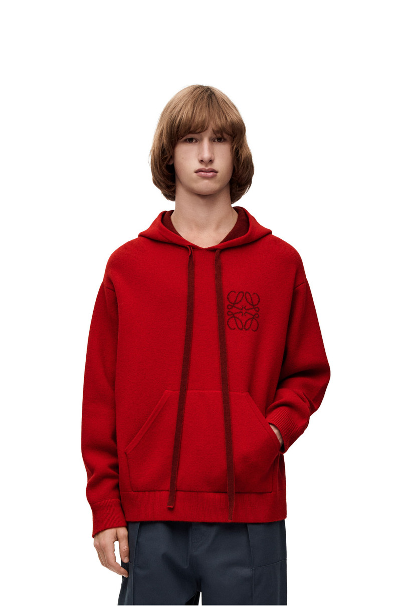 Anagram knit hoodie in wool 3