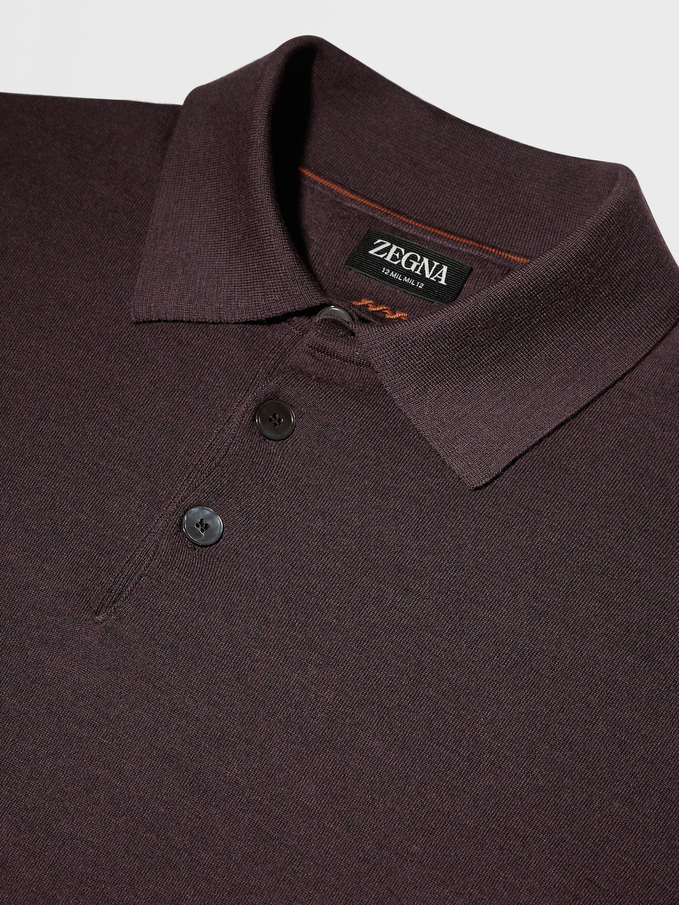 BURGUNDY 12MILMIL12 WOOL POLO - 4