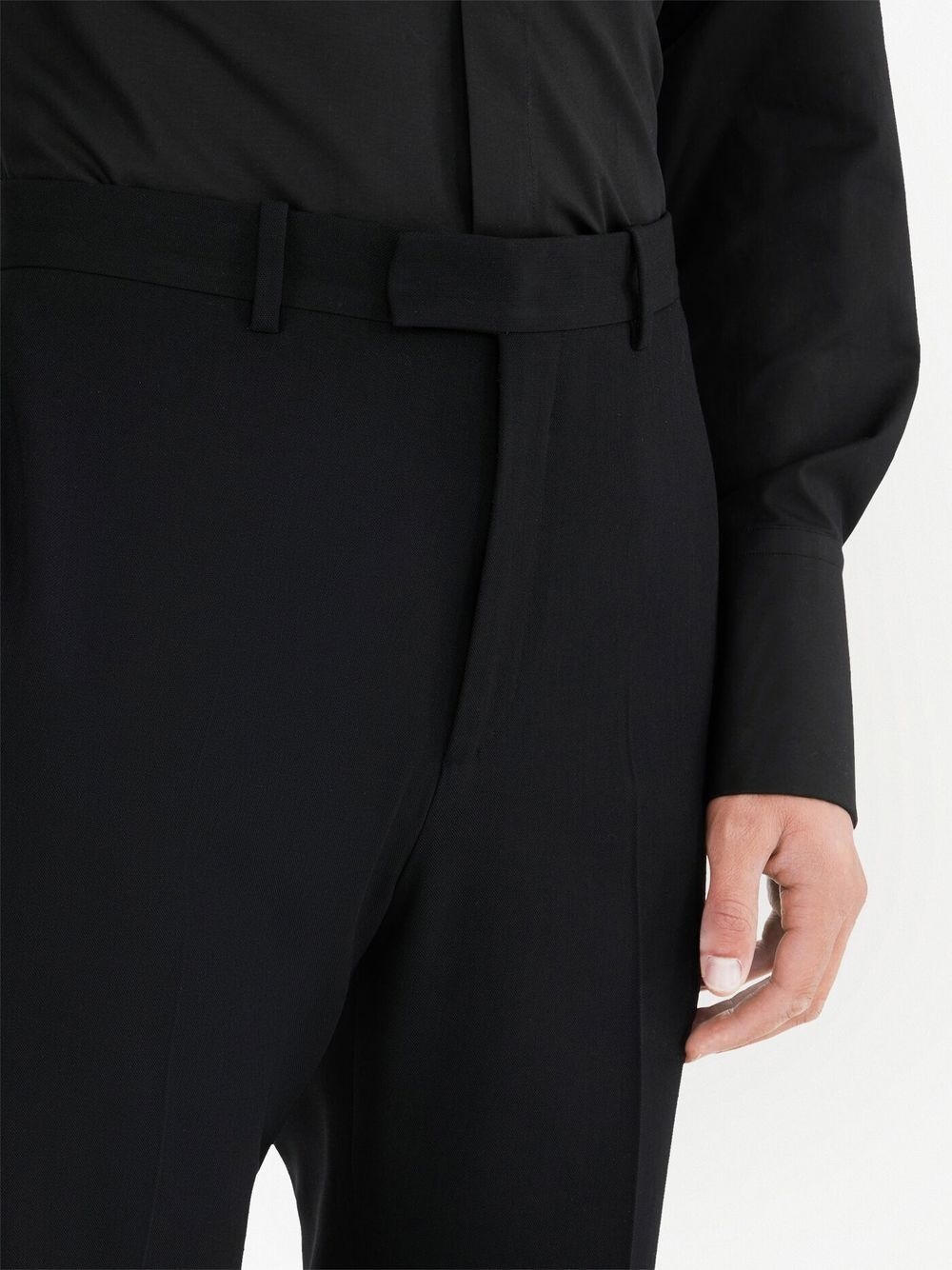 satin-insert tailored trousers - 5
